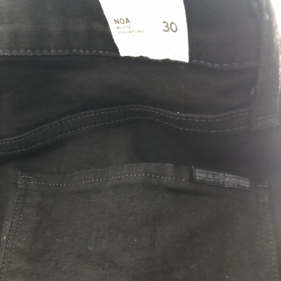 NWT HUDSON JEANS Noa Black Mid Rise Straight Leg Crop Jeans SZ 30 = US 10 - Picture 7 of 8